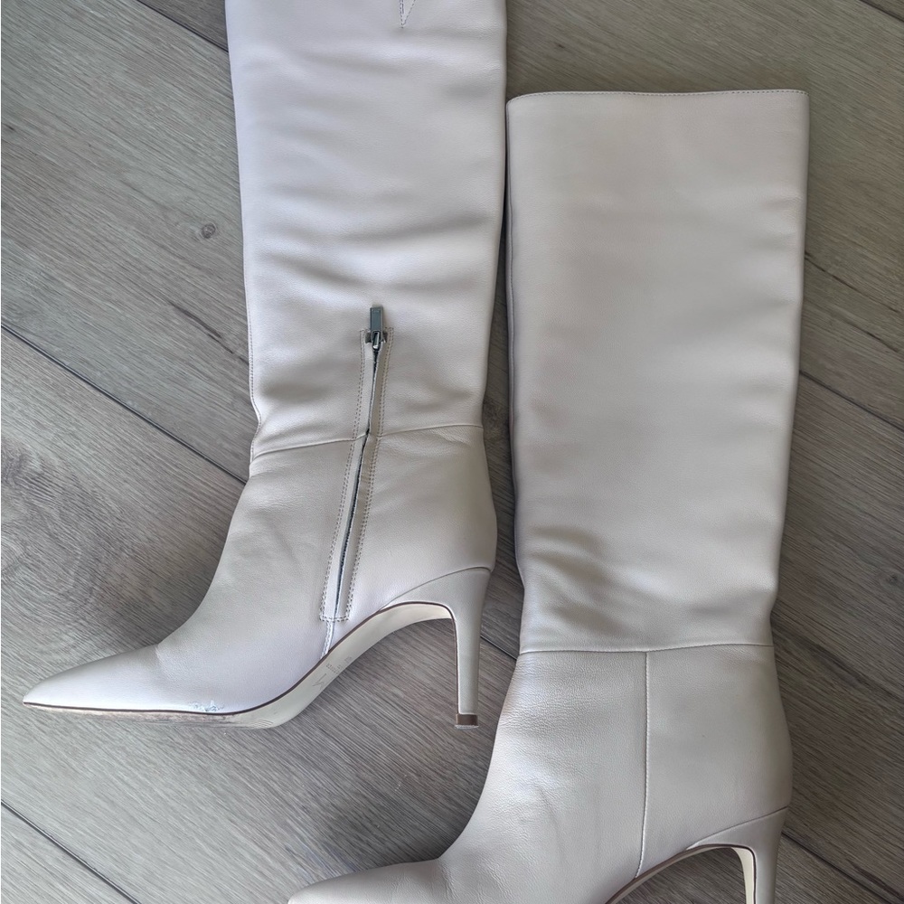 Elegant Cream Knee-High Women's Boots